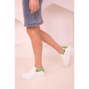 Soho White-Green Women's Sneakers 15732