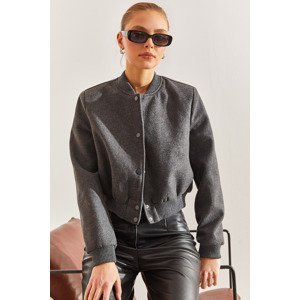 Bianco Lucci Women's Stamp Bomber Jacket