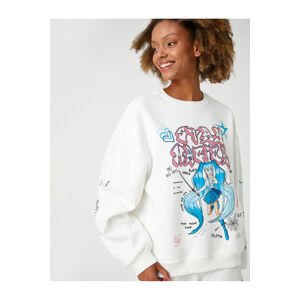 Koton Anime Sweatshirt Crew Neck Long Sleeve Comfortable Cut