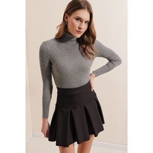 Bigdart 10311 Turtleneck Knitwear Sweater - Light Gray