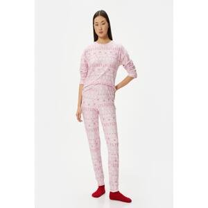 Koton Women's Pink Pajama Set