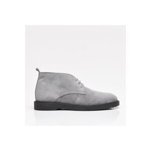 Hotiç Genuine Leather Gray Men's Casual Boots