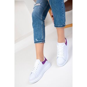 Soho White-Purple Women's Sneakers 15732