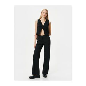 Koton Fabric Wide Leg Trousers Normal Waist