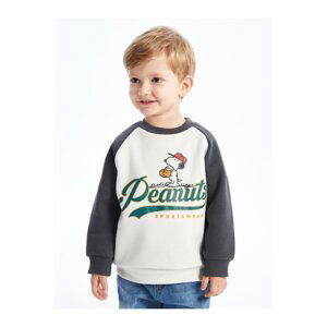 LC Waikiki Crew Neck Long Sleeve Snoopy Printed Baby Boy Sweatshirt