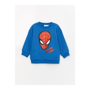 LC Waikiki Crew Neck Long Sleeve Spiderman Printed Baby Boy Sweatshirt