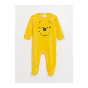 LC Waikiki Crew Neck Long Sleeve Winnie the Pooh Embroidered Baby Boy Rompers