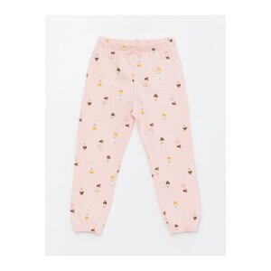 LC Waikiki Baby Girl's Tracksuit Bottoms with Elastic Waist Printed