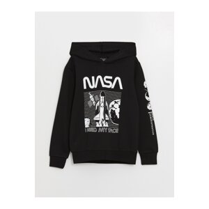 LC Waikiki Boys' Nasa Printed Long Sleeve Hoodie