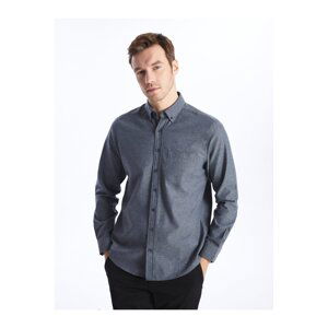 LC Waikiki Men's Regular Fit Long Sleeve Gabardine Shirt