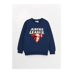 LC Waikiki Boys' Crew Neck Justice League Printed Long Sleeve Sweatshirt