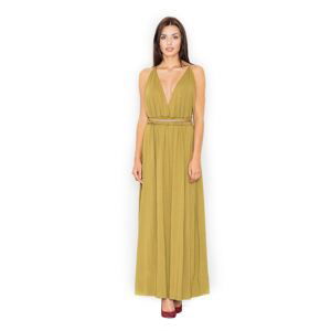 Figl Woman's Dress M483 Light Olive