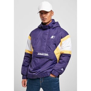 Starter Color Block Half Zip Retro Jacket startovací fialová/wht/buff žlutá