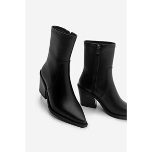 Marjin Women's Pointed Toe Western Boots Tamin Black