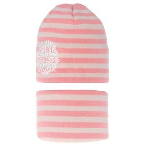 AGBO Girl's winter/ autumn set: hat and tube scarf pink Lila
