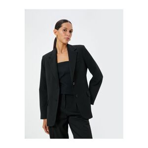 Koton Kt - Blazer Jacket Double Breasted Flap Pocket Detail