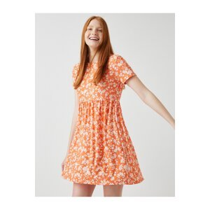 Koton Women's Orange Patterned Dress