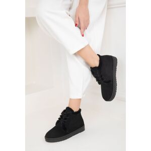 Soho Black Suede Women's Boots & Bootie 19853