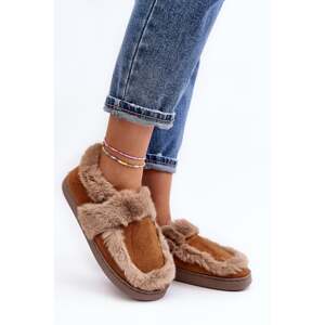 WJ1 Dámské pantofle s kožešinou Camel Sailey