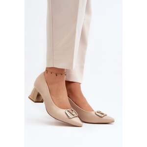 Elegantní lodičky s ozdobou Laura Messi 2740 Beige