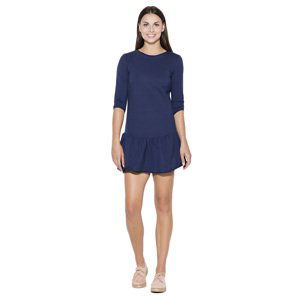 Katrus Woman's Dress K222 Navy Blue