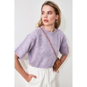 Trendyol Sweater - Lilac - Crop Fit