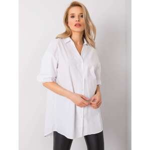 RUE PARIS White shirt with decorative sleeves