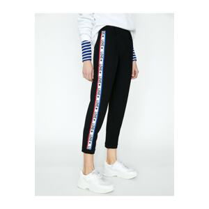 Koton Women's Letter Printed Trousers