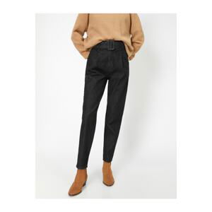 Koton Cigarette Jean - High Waisted Slightly Slim Fit Skinny Leg Trousers