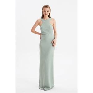 Trendyol Mint Back Detailed Evening Dress