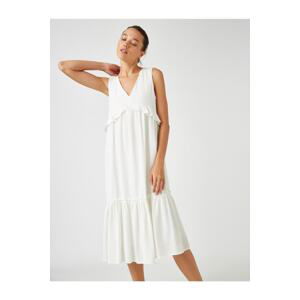 Koton Both Dress - White - Ruffle