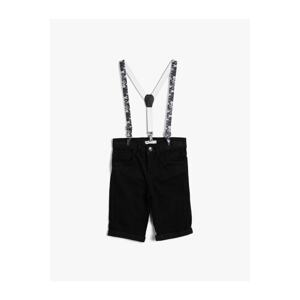 Koton Basic Camouflage Strap 5 Pocket Jean Shorts