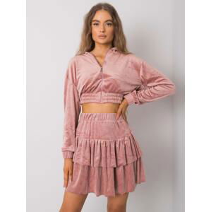 Dirty pink two-piece velor set