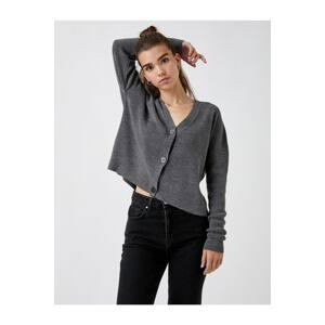 Koton Buttoned Crop Cardigan