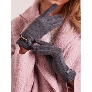 Klasické tmavě šedé dámské rukavice