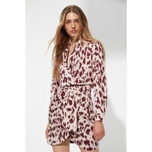 Trendyol X Sagaza Studio Multicolored Leopard Print Knit Skirt