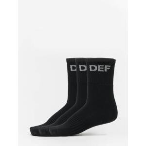 Ponožky DEF 3-Pack Black black