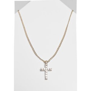 Zlatý náhrdelník s diamantovým křížem