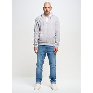 Big Star Man's Zip hoodie Sweat 171496 Grey-901