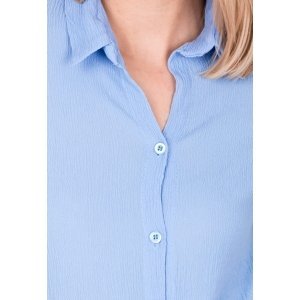 Women's shirt with a button on the sleeve - orange,