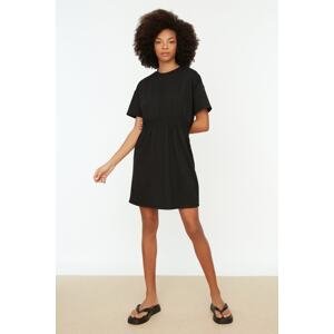 Trendyol Black Slim Knitted Dress with Elastic Waist