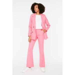 Růžové dámské široké kalhoty Trendyol - Dámské