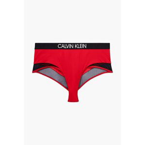 Červený spodní díl plavek High Waist Bikini Calvin Klein Underwear - Dámské