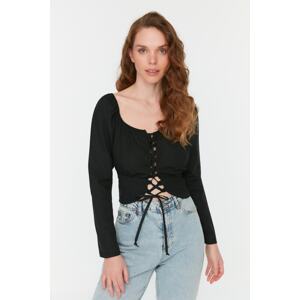 Trendyol Black Tie Detailed Blouse