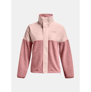 Under Armour Bunda UA Mission Boucle Swacket-PNK - Dámské