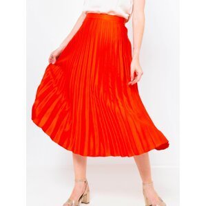 Oranžová plisovaná midi sukně CAMAIEU - Dámské