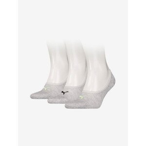 3PACK ponožky Puma extra nízké šedé