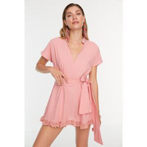 Trendyol Dried Rose Lace Detailed Beach Dress