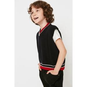 Trendyol Navy Blue Collar Detailed Boy Knitwear Sweater