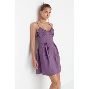 Trendyol Purple Belted Strap Dress